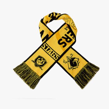 Factory Direct Custom Slogan Logo Knitting Jacquard Delicate Tassel Basketball Football Fan Scarf Fan Club Scarf