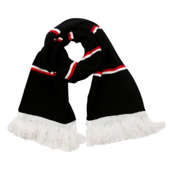 Hot Selling Customized Double Side Fan Jacquard Knitted Sports Acrylic Scarves 100% Polyester Soccer Club Football Fan Scarf