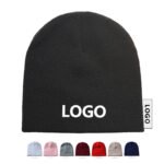 Classic Winter Beanie Hats Custom Embroidery Logo Short Knit Beanies